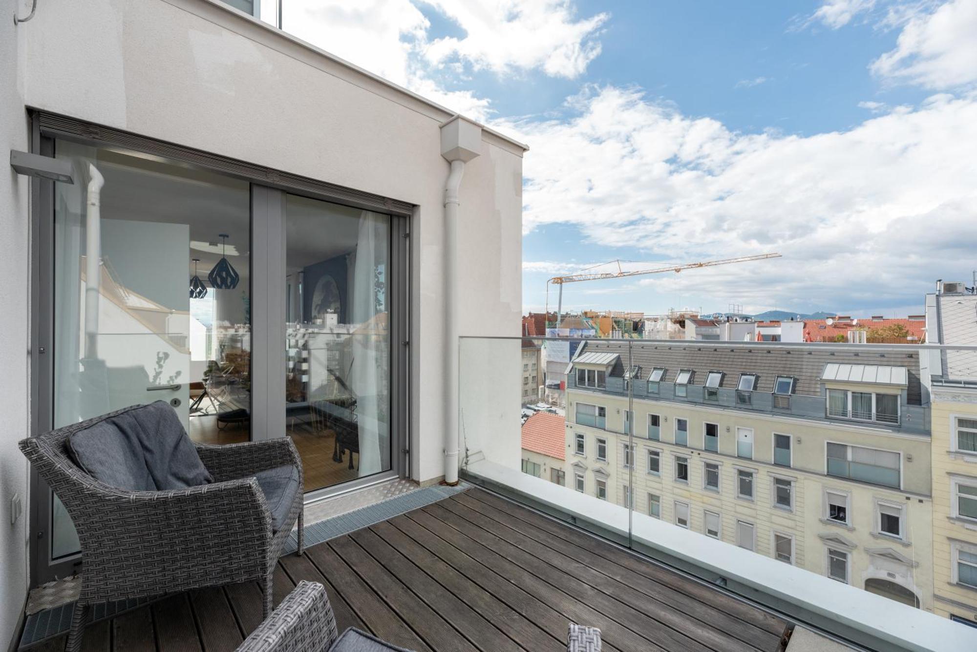 Apartment Mit Traumhafter Dachterrasse & Weitblick ウィーン エクステリア 写真
